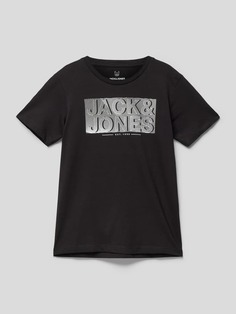 Футболка с принтом этикетки Jack &amp; Jones, черный