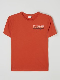 Хлопковая футболка s.Oliver, оранжевый
