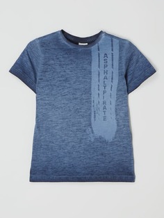 Хлопковая футболка s.Oliver, темно-синий