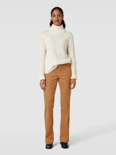 Вельветовые брюки на пуговицах и молнии, модель «ПАРИЖ» Cambio, коричневый