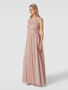Вечернее платье с декоративной отделкой Christian Berg, пыльно-розовый