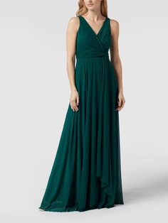 Вечернее платье с поясом на талии Troyden Collection, изумрудно-зеленый