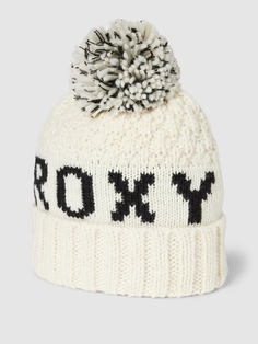 Вязаная шапка с пришивной этикеткой модель &quot;ТОНИК&quot; Roxy, молочный