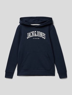 Худи в крапинку, модель EJOSH Jack &amp; Jones, темно-синий