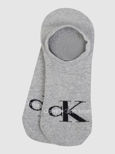 Высокие носки с логотипом Calvin Klein, серый
