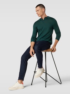 Вязаный свитер с воротником-поло Christian Berg, зеленый