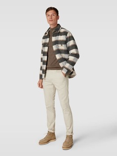 Вязаный свитер с воротником стойкой Christian Berg, серо-коричневый