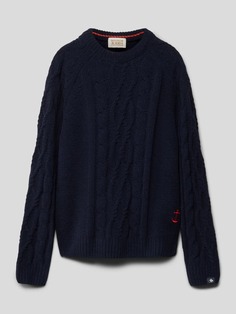 Вязаный свитер с круглым вырезом модель «Шенилл» Scotch &amp; Soda, синий