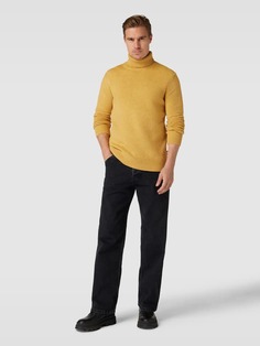 Вязаный свитер с высоким воротником Minimum, желтый
