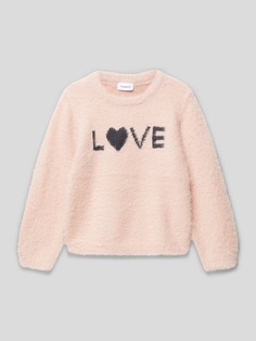 Вязаный свитер с круглым вырезом Name It, розовый