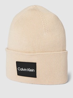 Шапка с лейблом Calvin Klein, песочный