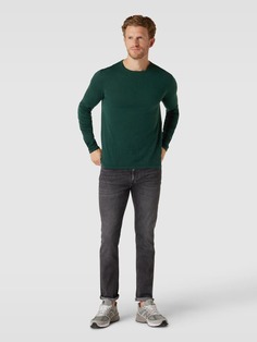 Вязаный свитер с ребристыми манжетами Christian Berg, зеленый