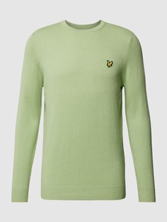 Вязаный свитер с мотивной нашивкой Lyle &amp; Scott, зеленый