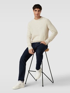 Вязаный свитер со структурным узором Tom Tailor, молочный