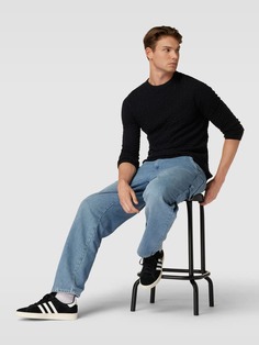 Вязаный свитер со структурным узором модель &quot;KALLE&quot; Only &amp; Sons, черный