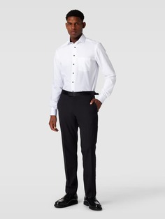 Деловая рубашка современного кроя с планкой на пуговицах, модель Global OLYMP, белый
