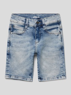Джинсовые шорты узкого кроя с пятью карманами s.Oliver, светло-синий