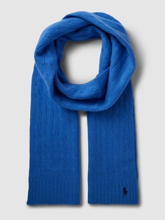 Шарф вязанной вязки Polo Ralph Lauren, синий