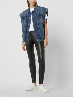 Джинсовый жилет оверсайз в подержанном стиле, модель Kimi Young Poets Society, джинс