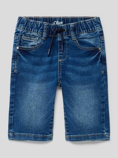 Джинсовые шорты узкого кроя с пятью карманами s.Oliver, синий