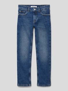 Джинсы прямого кроя с нашивкой-лейблом, модель OCEAN Calvin Klein Jeans, синий