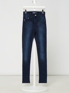 Джинсы узкого кроя с завышенной талией и эластичной тканью Blue Effect, джинс