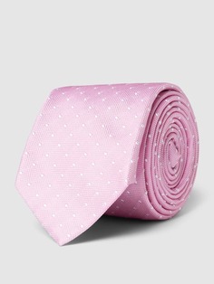 Шелковый галстук с тонким узором по всей поверхности Tommy Hilfiger, розовый