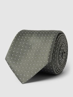 Шелковый галстук с мелким узором по всей поверхности, модель «Галстук» (7,5 см) BOSS, зеленый