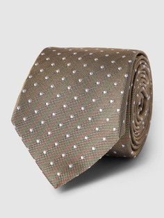 Шелковый галстук с тонким узором по всей поверхности Tommy Hilfiger, хаки