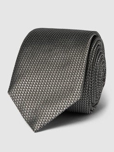 Шелковый галстук со сплошным узором модель «Галстук» (6 см) HUGO, серебро