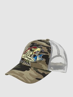 Кепка с вышивкой Ed Hardy, хаки Ed Hardy