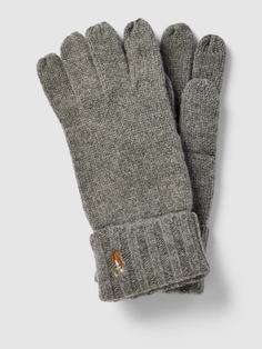 Шерстяные перчатки в крапинку Polo Ralph Lauren, темно-синий