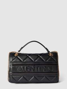 Клатч с ремнем через плечо в металлическом цвете, модель ADA Valentino, черный