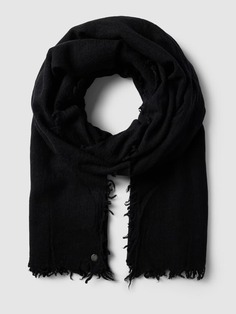 Шерстяной шарф из чистой новой шерсти Fraas, черный