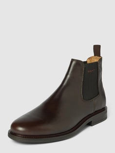 Кожаные ботинки челси с эластичными вставками Gant, темно-коричневый