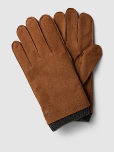 Кожаные перчатки Polo Ralph Lauren, коньячный цвет