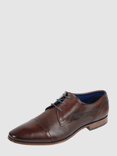 Кожаные туфли на шнуровке bugatti, темно-коричневый