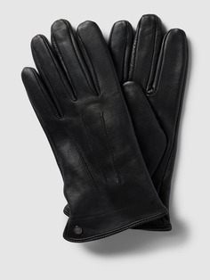 Кожаные перчатки с декоративной строчкой Roeckl, черный
