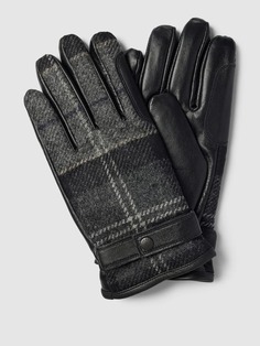Кожаные перчатки с регулируемым ремешком, модель NEWBROUGH Barbour, антрацит