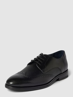 Кожаные туфли на шнуровке с декоративной строчкой модель «pero kleitos» JOOP!, черный