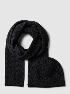 Комплект из шарфа и шапки с кашемировым наполнением Calvin Klein, черный