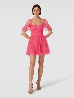 Коктейльное платье с полупрозрачными рукавами LACE &amp; BEADS, розовый