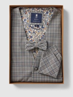Комплект жилета с нагрудным платком и галстуком-бабочкой Prince Bowtie, синий