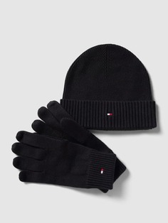 Комплект шапка и перчатки с кашемировым наполнением Tommy Hilfiger, черный
