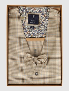 Комплект из жилета, галстука-бабочки и нагрудного платка Prince Bowtie, бежевый