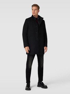 Короткое пальто с планкой на пуговицах s.Oliver BLACK LABEL, черный