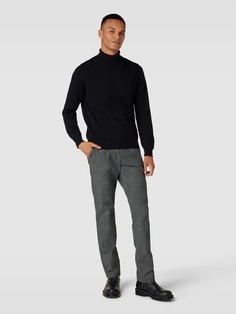 Костюмные брюки приталенного кроя с окантованными карманами сзади, модель «JOHN» McNeal, темно-серый