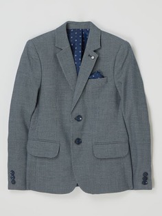 Куртка приталенного кроя на 2 пуговицах и эластичной ткани Standar, синий