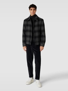 Куртка из смесовой шерсти с отложным воротником Selected, темно-серый