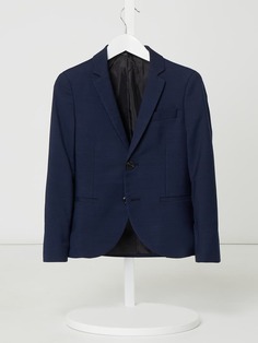 Куртка на двух пуговицах с добавлением шерсти, модель «Солярис» Jack &amp; Jones, темно-синий